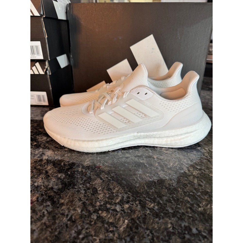 Adidas Pureboost 23‎ Mens Running Shoes Triple White IF2374 Size 10.5